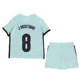 Koszulka Portugalia Joao Moutinho 8 Dziecięcy Wyjazdowe Stroje Piłkarskie Euro 2020 Krótki Rękaw